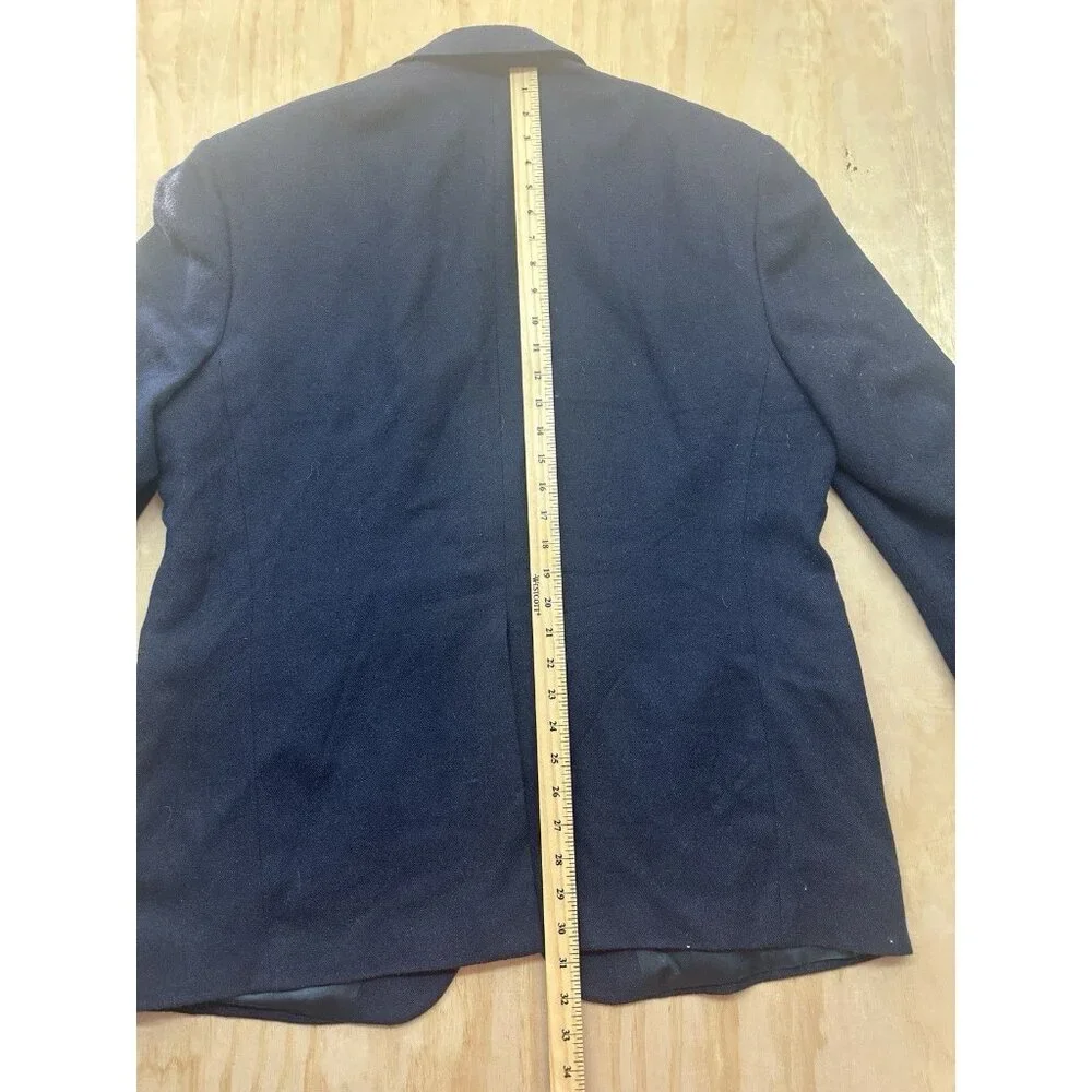 LORO PIANA NORDSTROM Navy Blue 100% Worsted‎ Camel Hair 2 Button Blazer Sz 46R